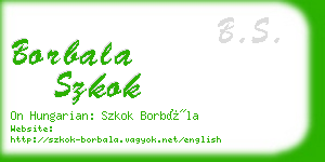 borbala szkok business card